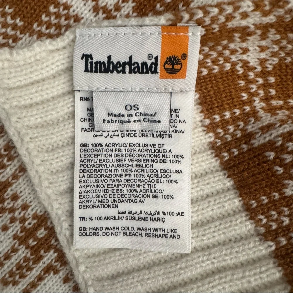 Timberland Buffalo Plaid Knit Scarf